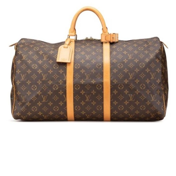 Bandoulière style  Louis Vuitton 45 Keepall w luggage tag lock & key - Picture 1 of 15